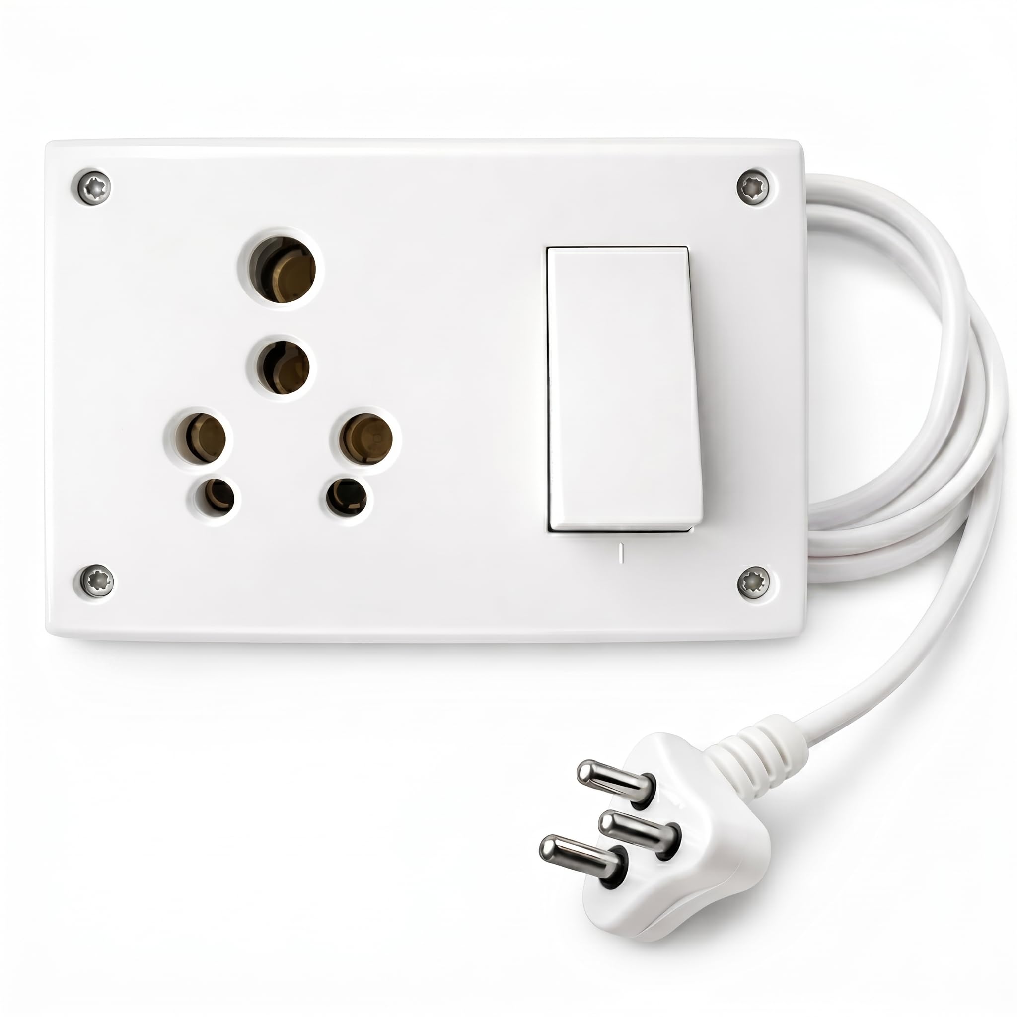 16 Amp Extension Board with 6/16A Universal Socket | Single Socket Power Extension Cord with Switch | Heavy Duty 6A Input Cable | Multi Plug Socket 230V 1200W | Electric Board for Home Office Desktop-picture-18