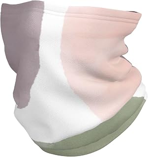 YOFIEN Mascarilla de invierno con círculos de acuarela modernos, color rosa, uva y salvia, calentador de cuello, bufanda polar resistente al viento y al frío para hombre y mujer.
