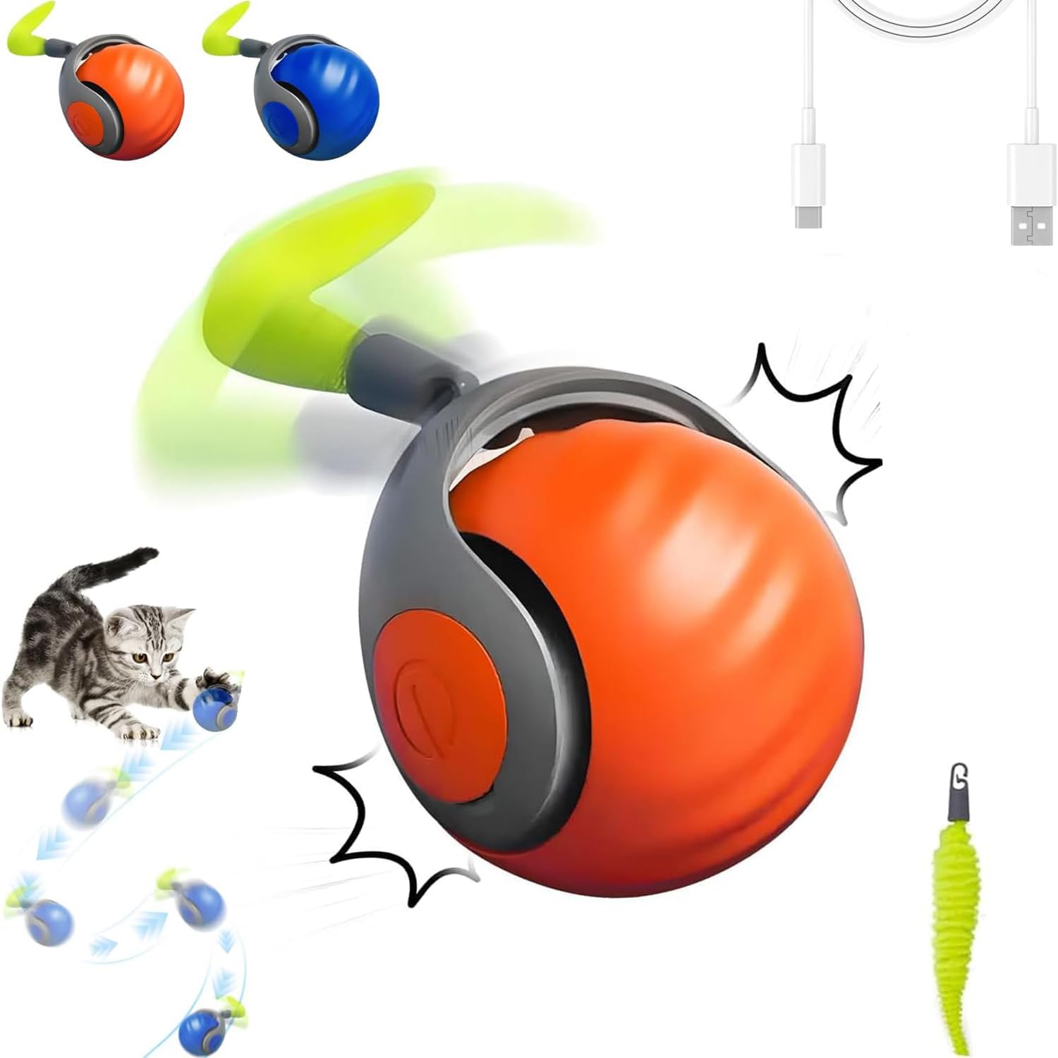 Smart Interactive Cat Toy Balls, Interactive Cat Ball