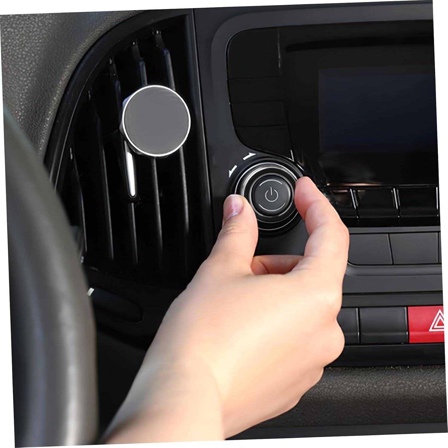 Garneck 2pcs Air Conditioning Knob Cover for Easy Installation Stylish Design Non- Grip Upgrade Your Car Interior These Knob