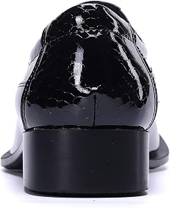 Amazon.com | Santimon Mens Dress Shoes Slip On Burnished  display picture 1