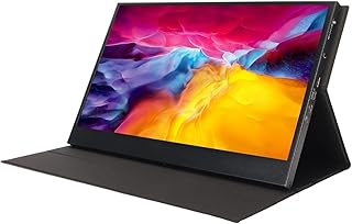 Portable Monitor, 13.3 Inch FHD 1080P Laptop Monitor, USB C HDMI Gaming HDR IPS Display with Dual Speaker & Leather Case, External Monitor for Laptop, PC, PS3, PS4, Xbox, Switch