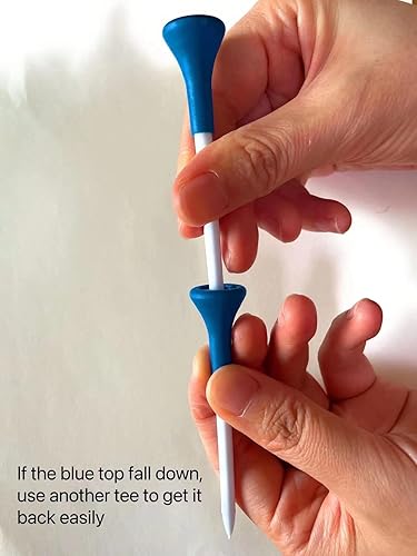 Miniatura 6 de Camisetas de golf de plástico con cubierta de goma blanda 3 14 3.268 in, paquete de 50 casi irrompibles