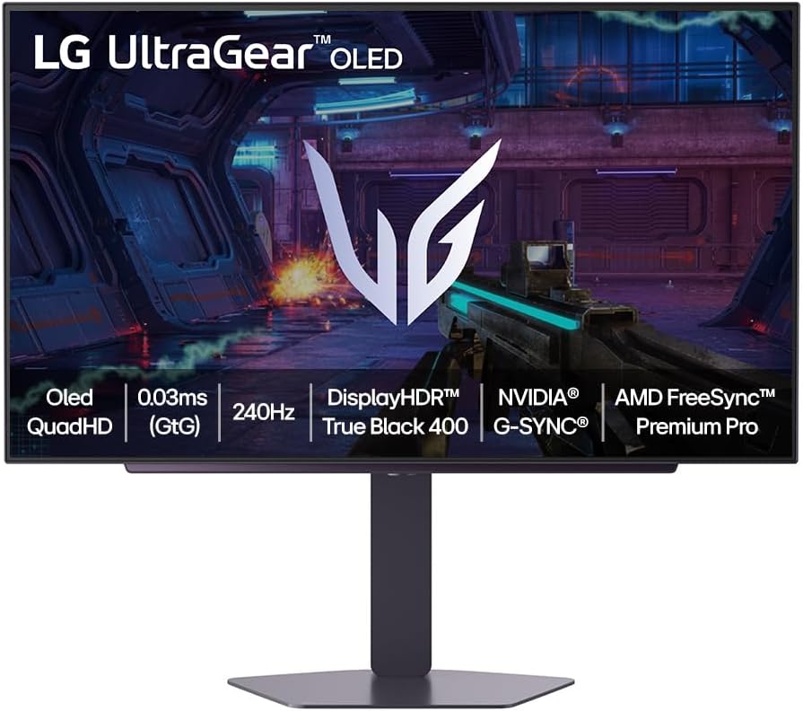 Monitor LG OLED UltraGear™ 27GX704A-B 27", 240Hz, QuadHD 2K, 0.03ms (GtG), NVIDIA G-SYNC, AMD FreeSync Premium Pro, Vesa AdaptiveSync, HDR True Black 400