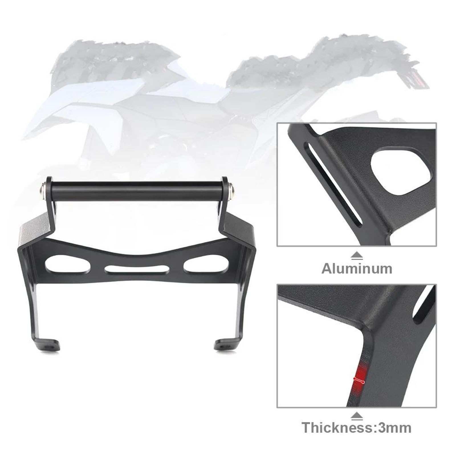 Moto Adattatore di Navigazione Regolabile Manubrio GPS Staffa di Montaggio 12mm per B&MW R1300GS R 1300 GS 2023-2024