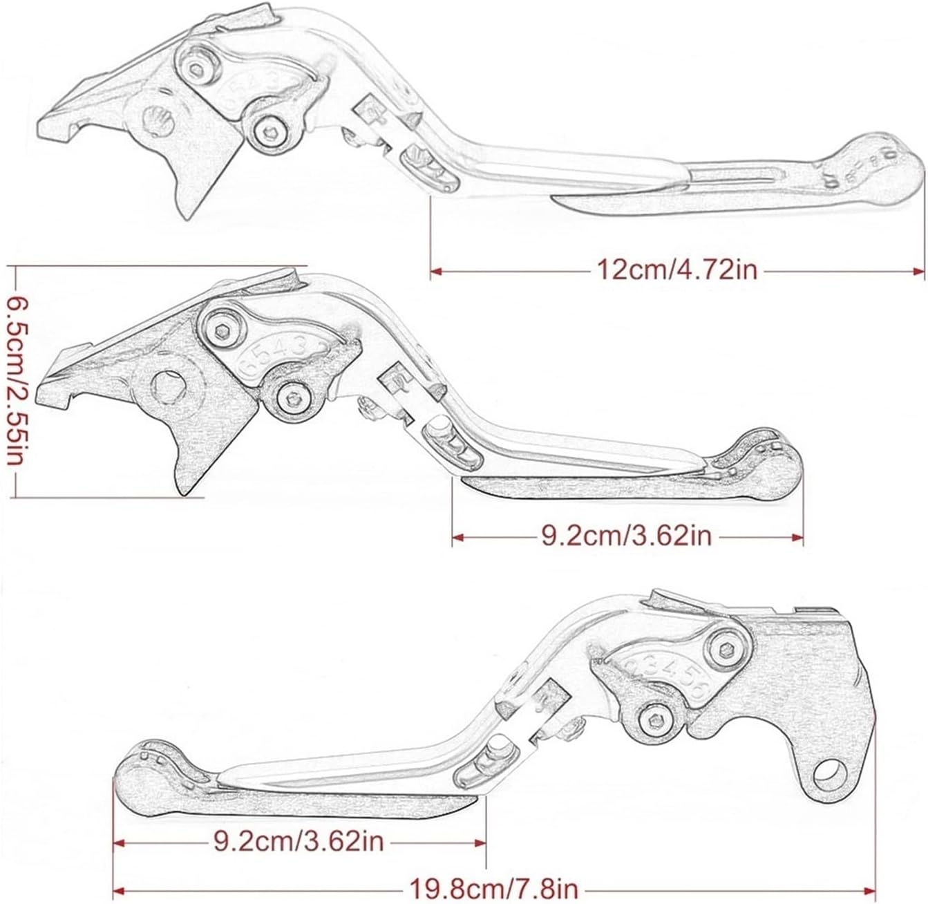 CNC Adjustable Foldable Extendable Motorbike Brakes Clutch Levers Compatible with Bnel Li 752S 752 S 2019 TNT300 TNT600 2019 Brake levers(GrayBlackGray)
