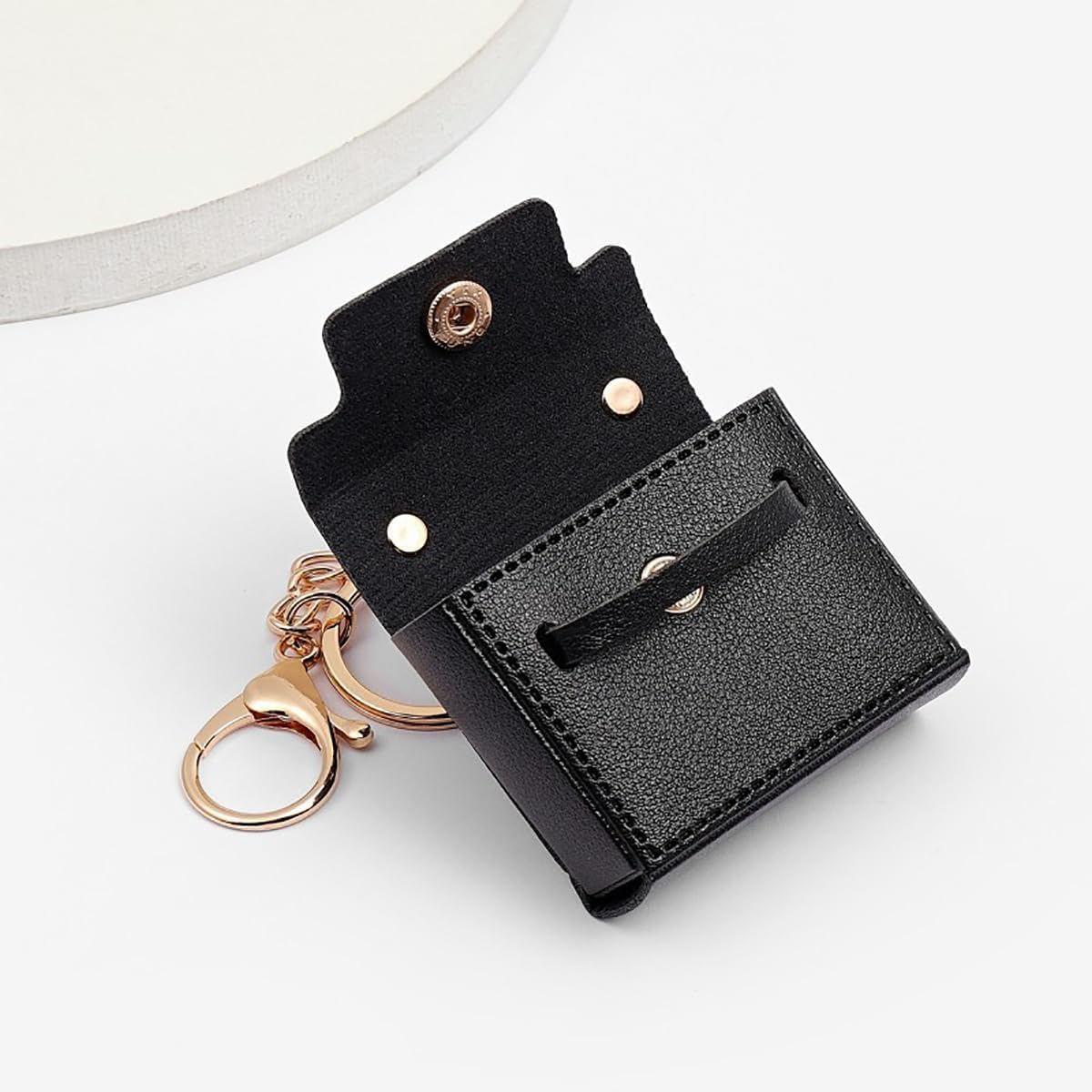 6 Pack Mini Makeup Bag Keychains Small Backpack Keyrings Cute Coin Purse PU Leather Lipstick Bag Card Holder Data Cable Organizer Fashion Bag Pendant Charms Accessories for Women Girls - Image 5