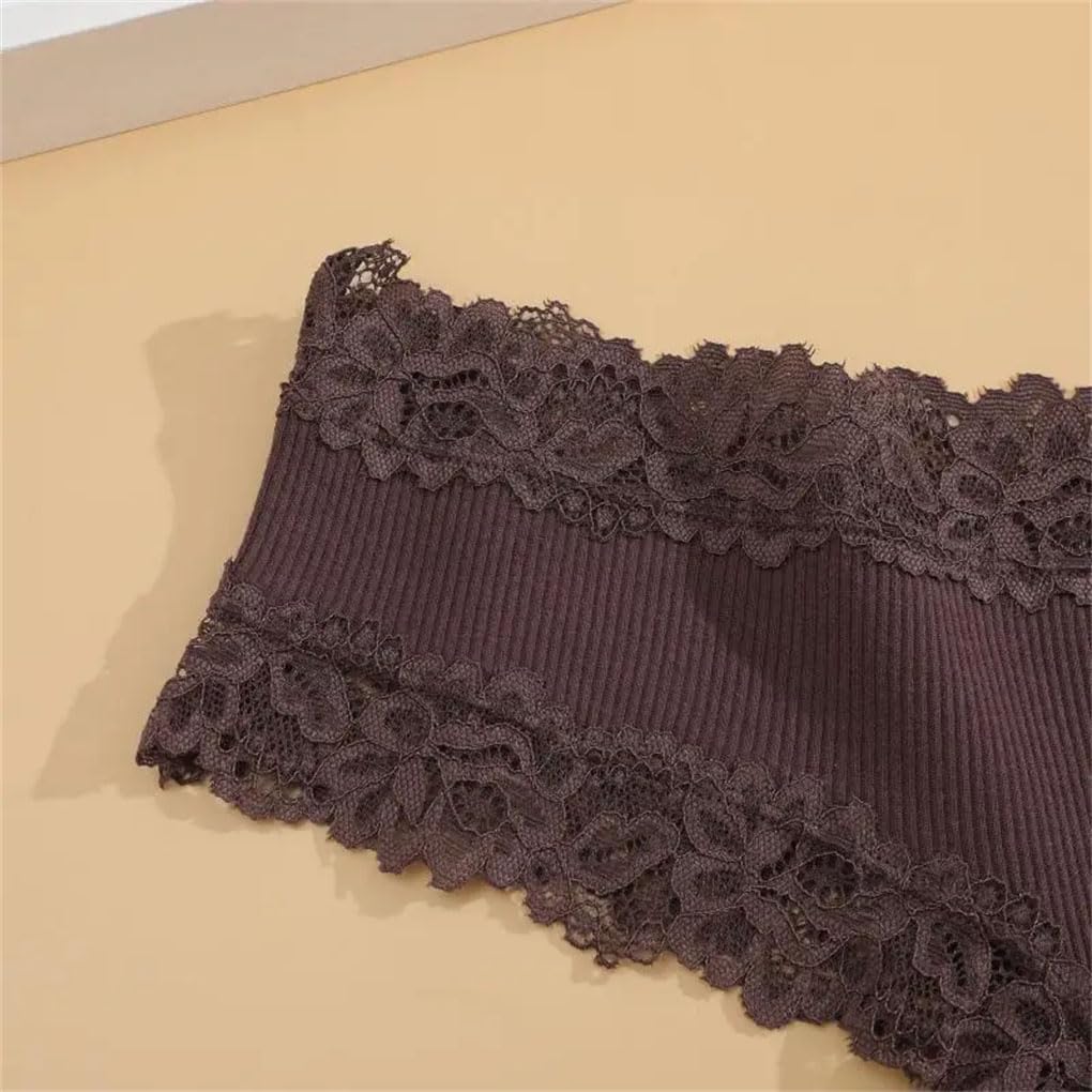 10 Stück einfarbige lässige niedrige Taille elastische Spitzennähte weich und bequem Damenunterwäsche