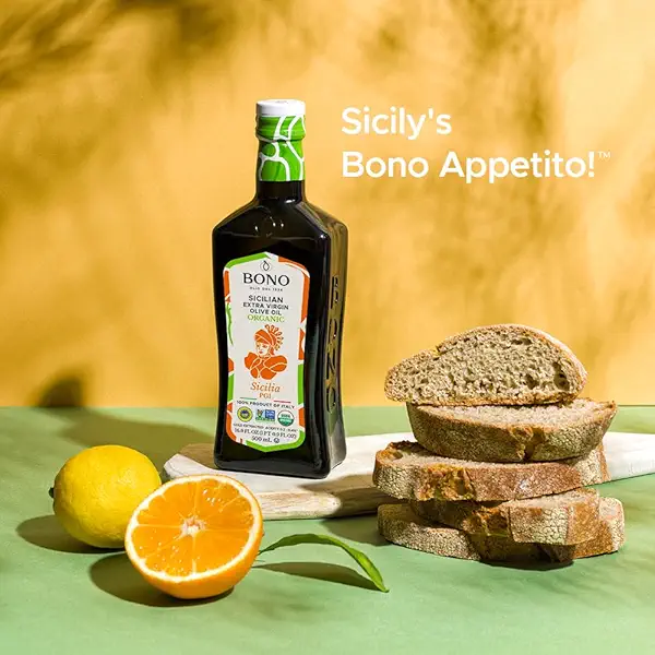 Bono Sicilian Extra Virgin Olive Oil | Organic | Sicilia PGI | 100% Italian Extra Virgin Olive Oil, 16.9 oz 4