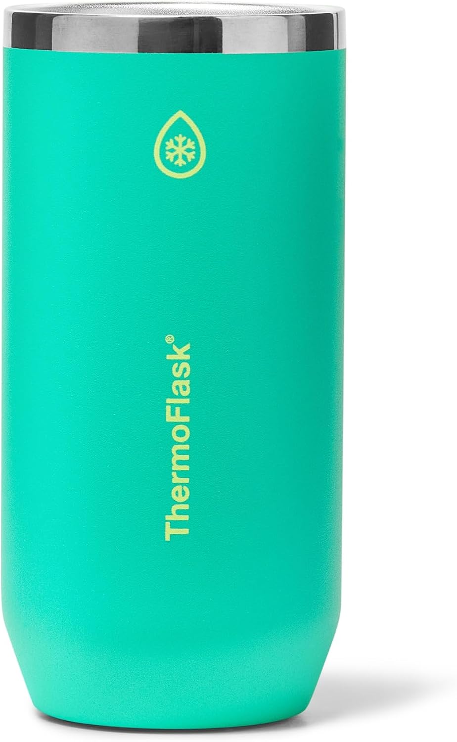 ThermoFlask 16 oz Tall Can Cooler - 2-in-1 Insulated Cup - Durable, Stainless Steel with Non-Slip Base - Dishwasher-Safe - Vivid Blue