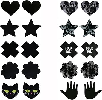 Self Adhensive Nipple Covers Disposable Lingerie Breast Pasties Petals, 10pairs4, Medium