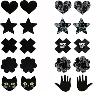 Self Adhensive Nipple Covers Disposable Lingerie Breast Pasties Petals, 10pairs4, Medium