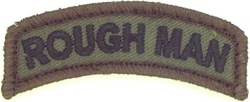 MilSpec Monkey Rough Man Tab Patch Woodland Olive Drab