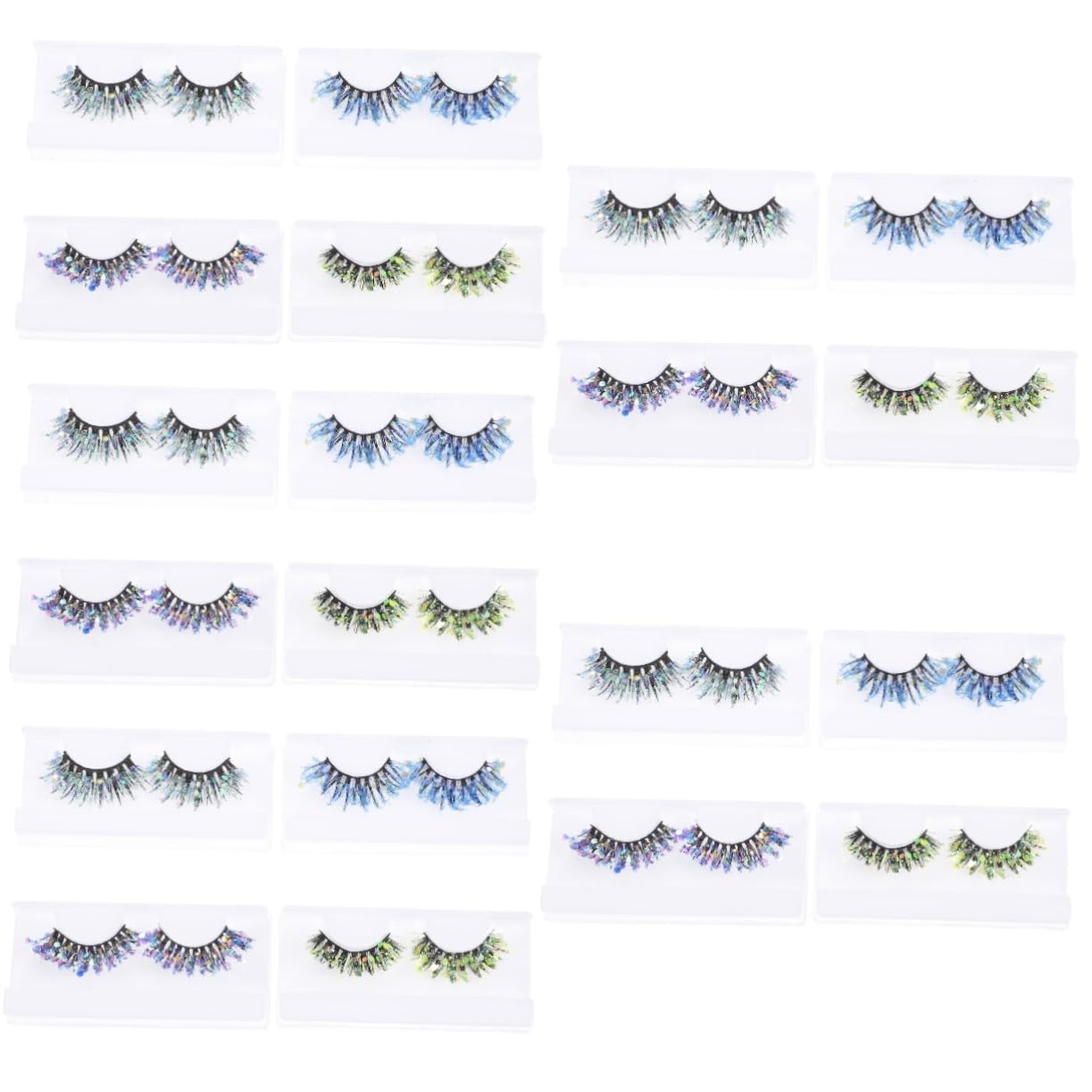 Healeved Lot De 5 Faux À Paillettes Pour Maquillage 4 Paires X 5