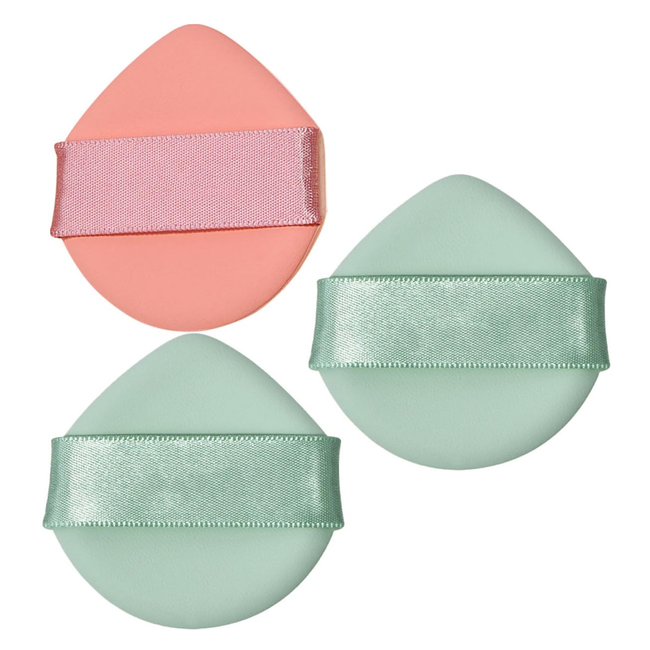 SHERCHPRY 3Pcs Dual-Sided Non-Latex Absorbent for Wet and Dry Use Makeup Sponge Set for Loose Powder Storage Box Random Colors