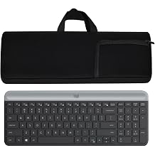 Keyboard Bag Laptop Keyboard Cover Neoprene Material Shockproof Waterproof Case for Logitech MK470/K780 Wireless Keyboard and Mouse Combo; Black
