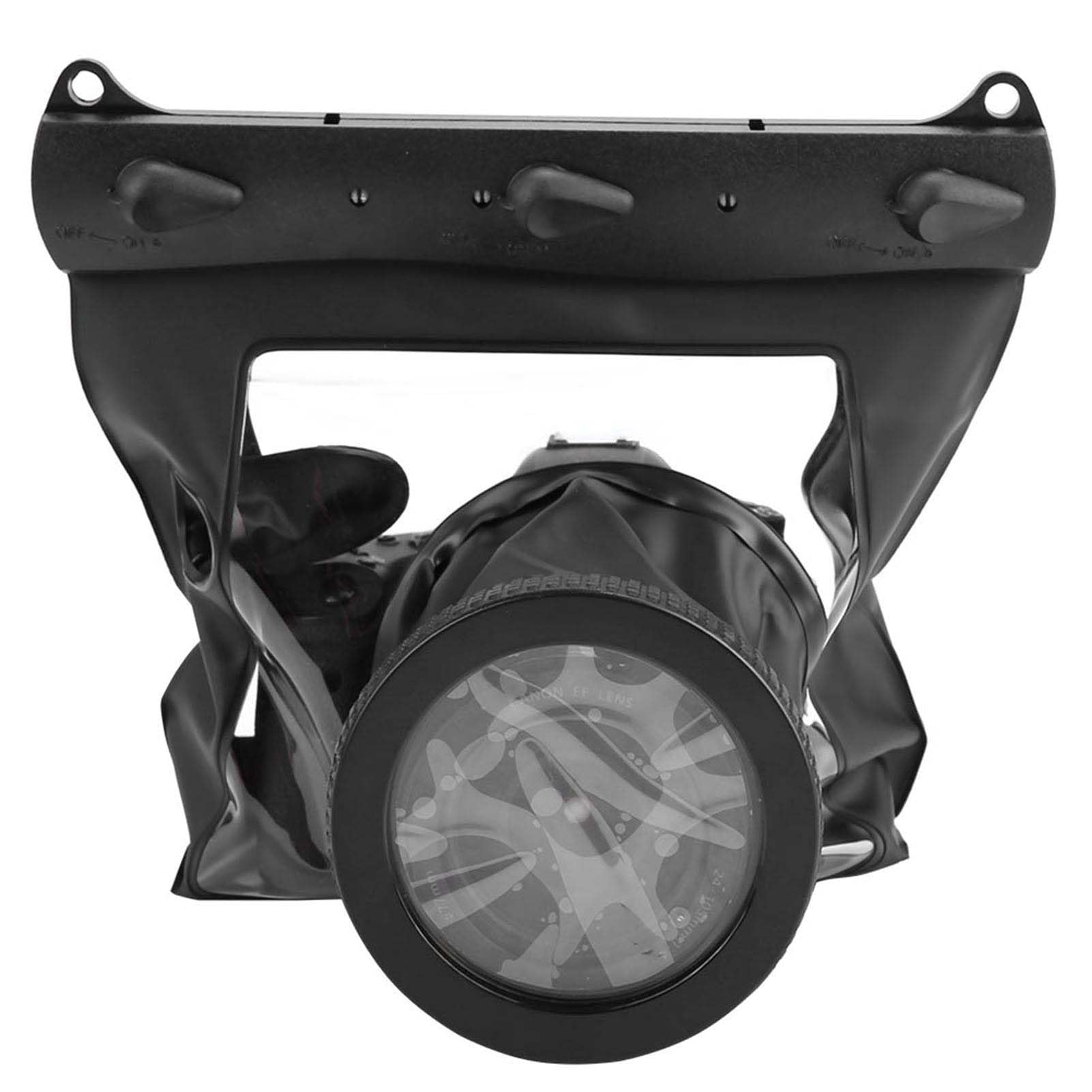 Custodia Impermeabile per Fotocamera, Antiurto Completamente Sigillata, Borsa Impermeabile Subacquea da 20 M, Custodia Subacquea per Fotocamere DSLR (BLACK)
