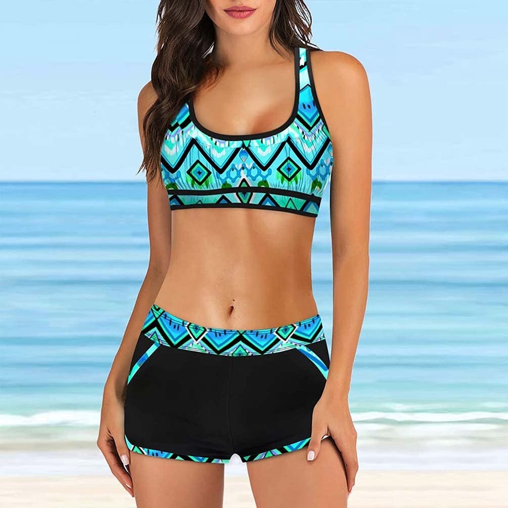 Bikini da Donna Costumi da Bagno Eleganti A Due Pezzi Costumi da Bagno Push-up Costumi da Bagno Pantaloni Bkini Moda Costume da Bagno Moda da Spiaggia Costumi da Bagno (Color : K, Size : S)