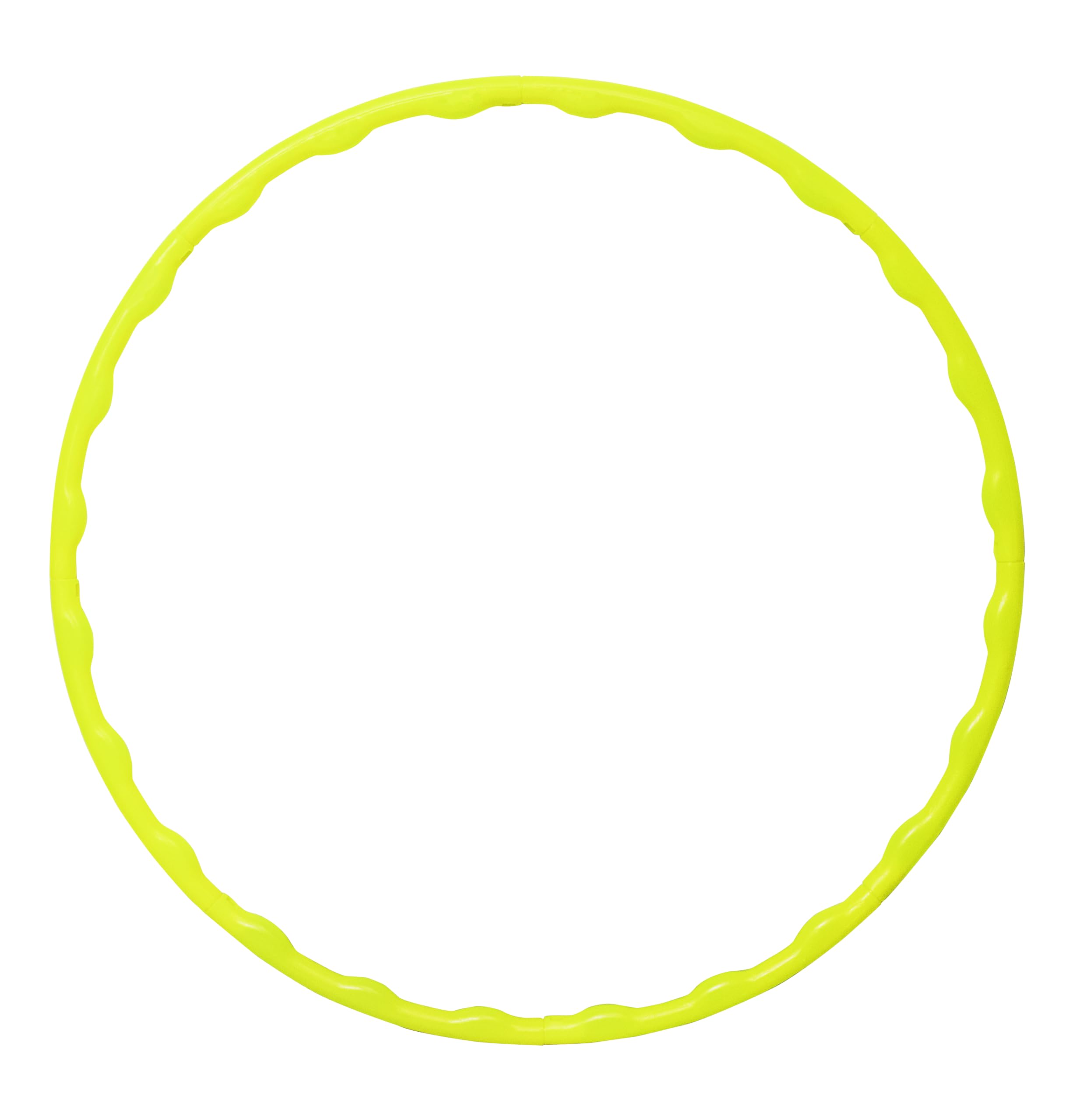 Toy Cloud Hula Hoop Zig-Zag (8 Inter-Lockable Pieces) for Adult Kids Exercise Fitness Ring Adjustable Size 46-75 Cms Diameters Hulla Hups for Girls - Yellow-image-26