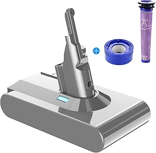 Powilling 21.6V 4.0Ah Replacement Lithium Battery with Filters for Dyson V8, V8 Absolute, V8 Motorhead, V8 Fluffy, Dyson V8 SV10 Vacuum Battery