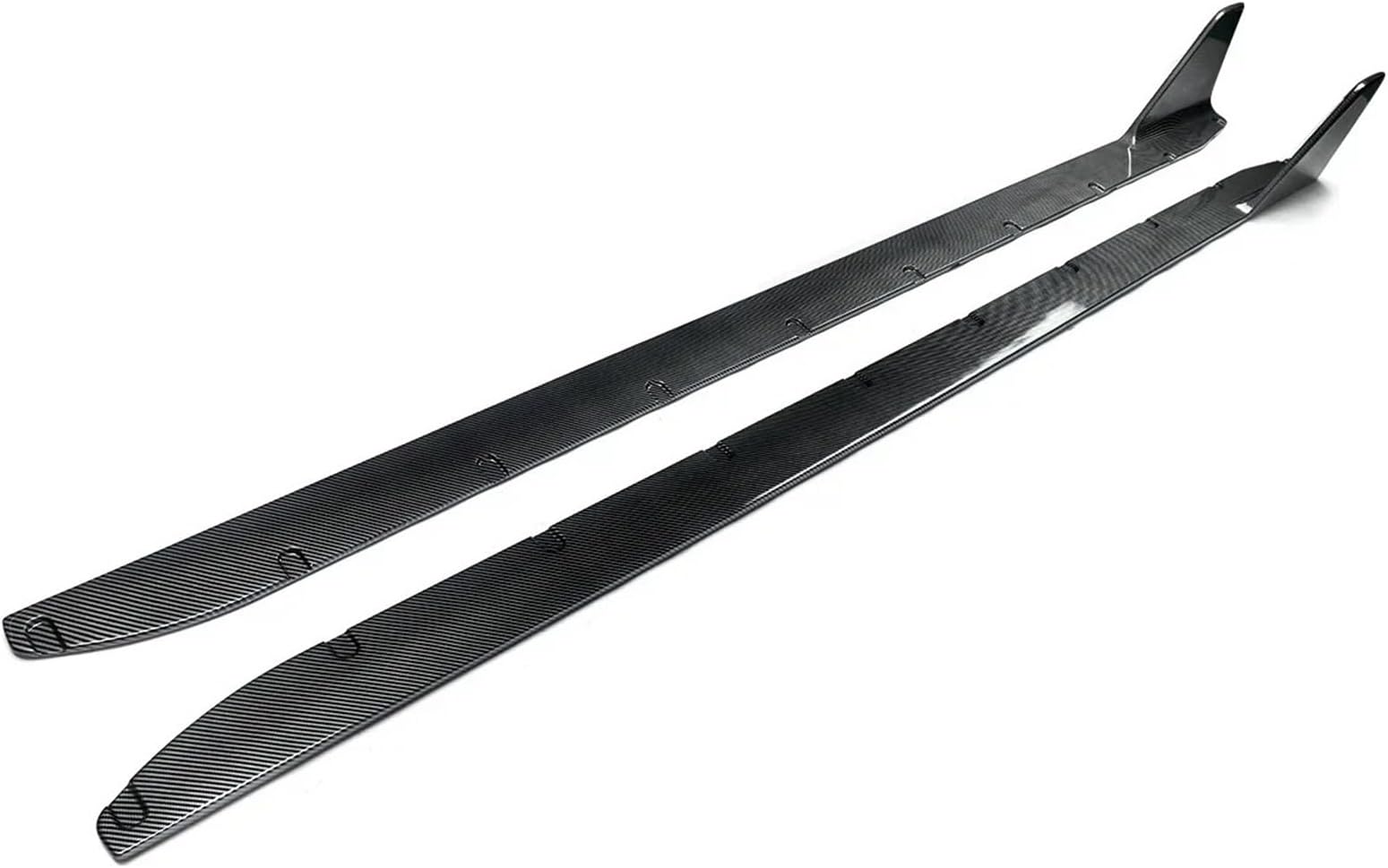 Side Skirts Extension BodyKits Lip Compatible with BMW G80 M3 G82 G83 M4 2021+ Carbon Style(Black)