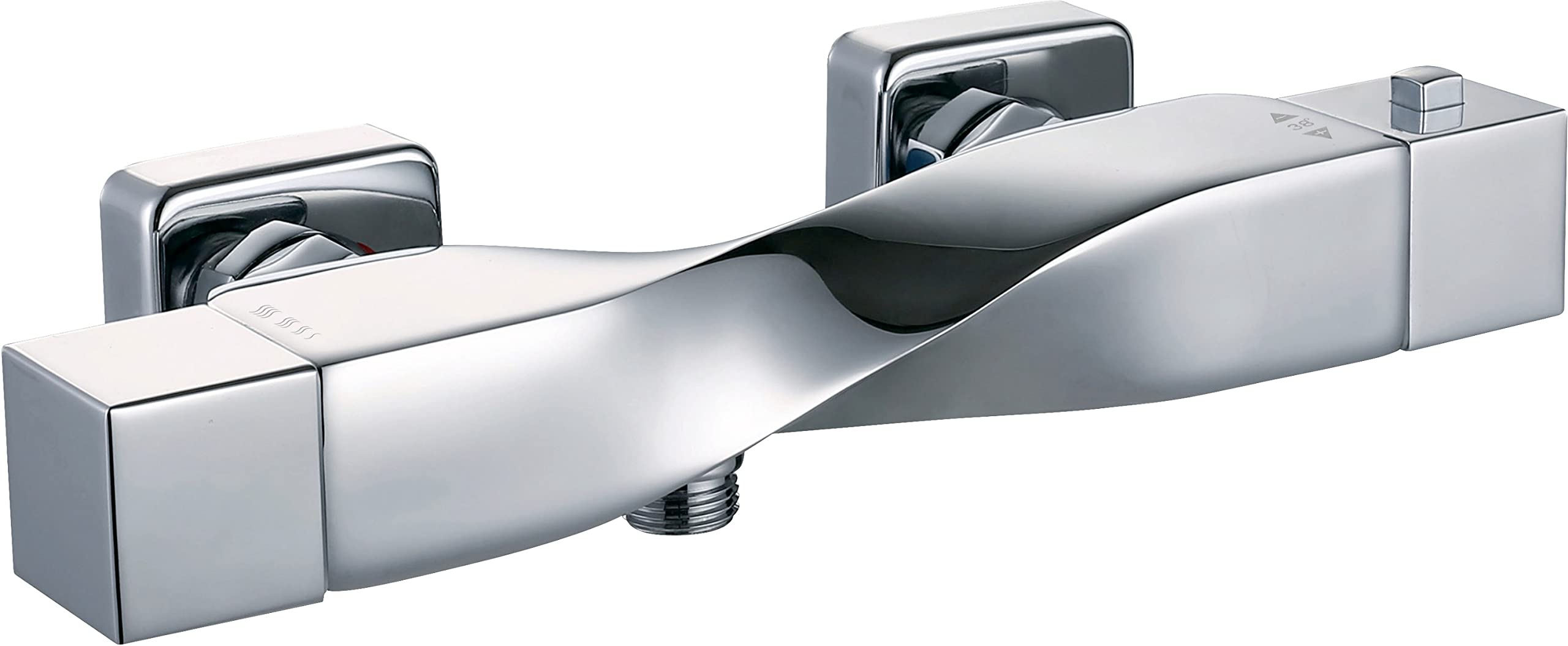 Miscelatore doccia termostatico TARIJA | installazione a parete | corpo in ottone cromato lucido | uscita universale M1/2" | design moderno e funzionale | EUROSANIT