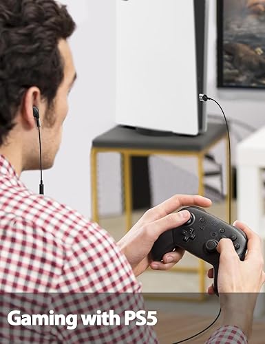 Miniatura 8 de DUKABEL Auriculares USB para PC, auriculares USB para juegos con micrófono para PCPS4PS5, auriculares negros con cancelación de ruido con control