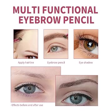 4D Hair Stroke Brow Stamp Brush, Eyebrow Hair Stroke Brush, 4D Hair Stroke Ultra-Thin Brow Brush, Realistic Hair Stroke Eyebrow Brush (Purple)