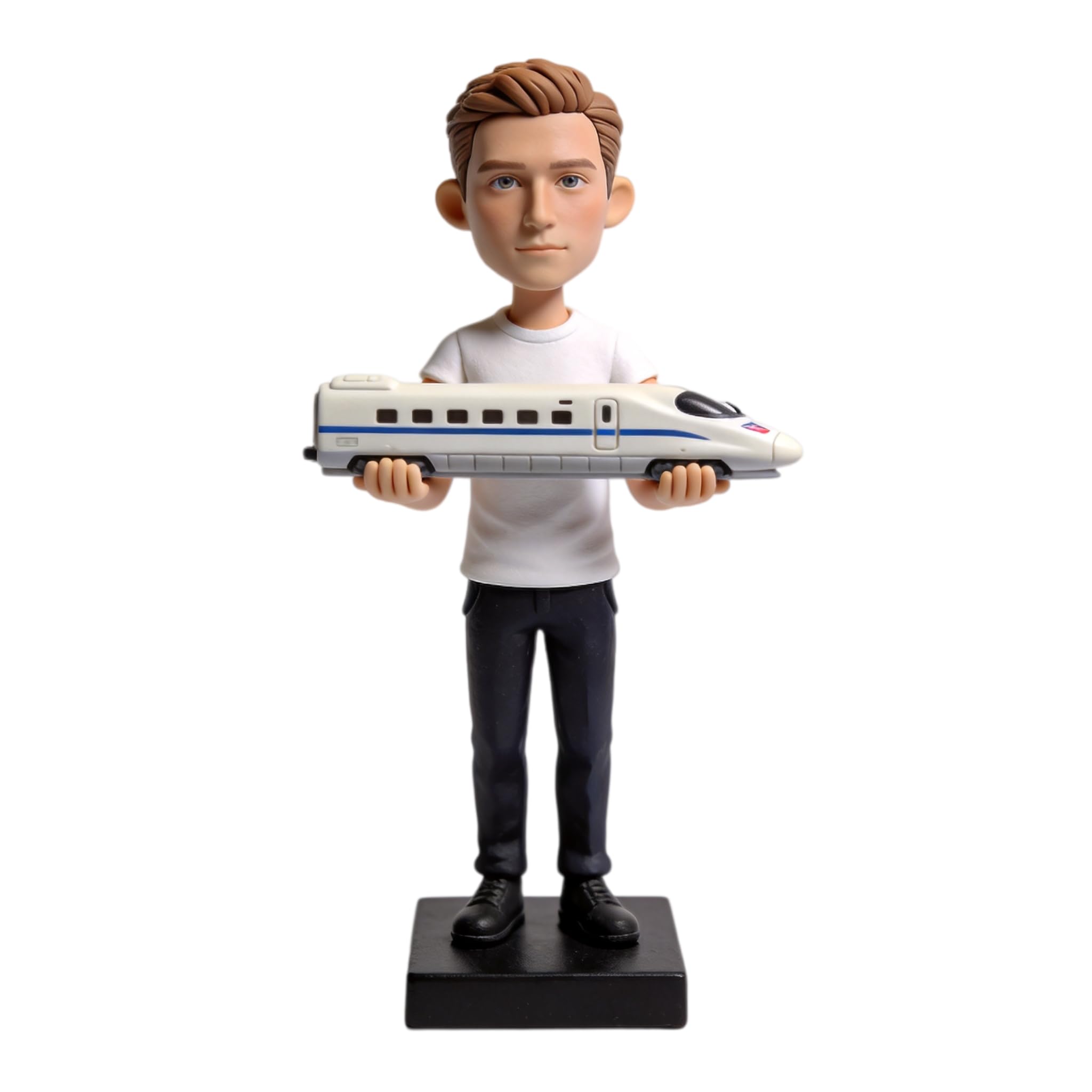 Figurine personnalisée d'ingénieur de train, le cadeau de retraite idéal