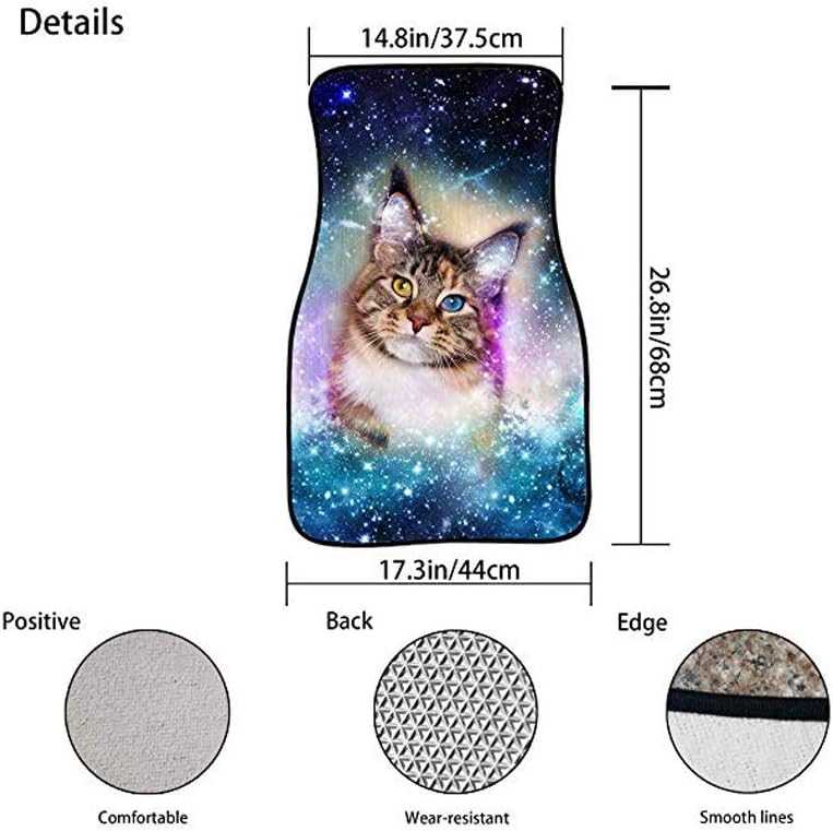 Amzbeauty Trendy Sunflowers Car Floor Mats All Weather Rubber Backing Non Slip Men Women Universal Front Automotive & Auto Floor Mats 2 Pcs Sets