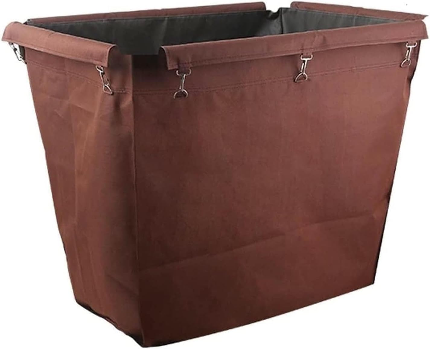 Laundry basket liner, Laundry cart liner bag,Tapered Cart Or Basket Replacement Liner Bag Heavy Duty Oxford Cloth, Reinforced Metal Buckles Fits 83x53/58x63cm Trolley(Brown Tapered)