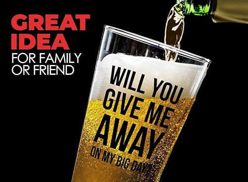 Miniatura 2 de Bride Proposal - Vaso de pinta de 16 onzas  Give Me Away  Don't Trip Father of the Bride Walk Me Down the Aisle Give Me Away Wedding Day