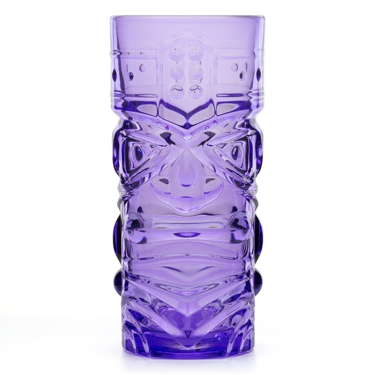 CKB LTD Juego de 4 vasos de cóctel Tiki Bar de colores, vasos altos ideales para fiestas hawaianas a base de ron, cócteles mixtos MAI Tai Long Island o cócteles zombies, 450 ml, juego de 4