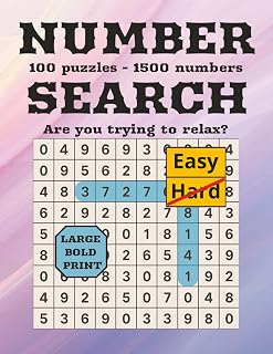 Number Search Puzzle Book Are you trying to relax?: A Brain-Boosting Number Puzzle Challenge for All Ages (Number Search Bundle)