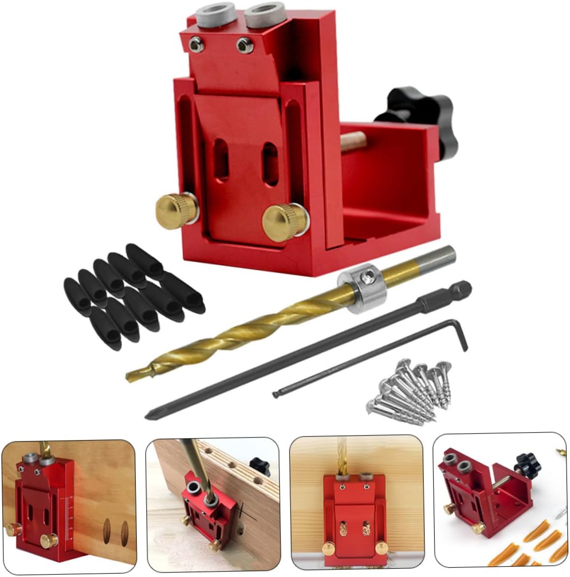 Portable Angle Hole Punch Locator Pocket Hole Jig Kit Woodworking Tools Carpenters Tools Easy to Use