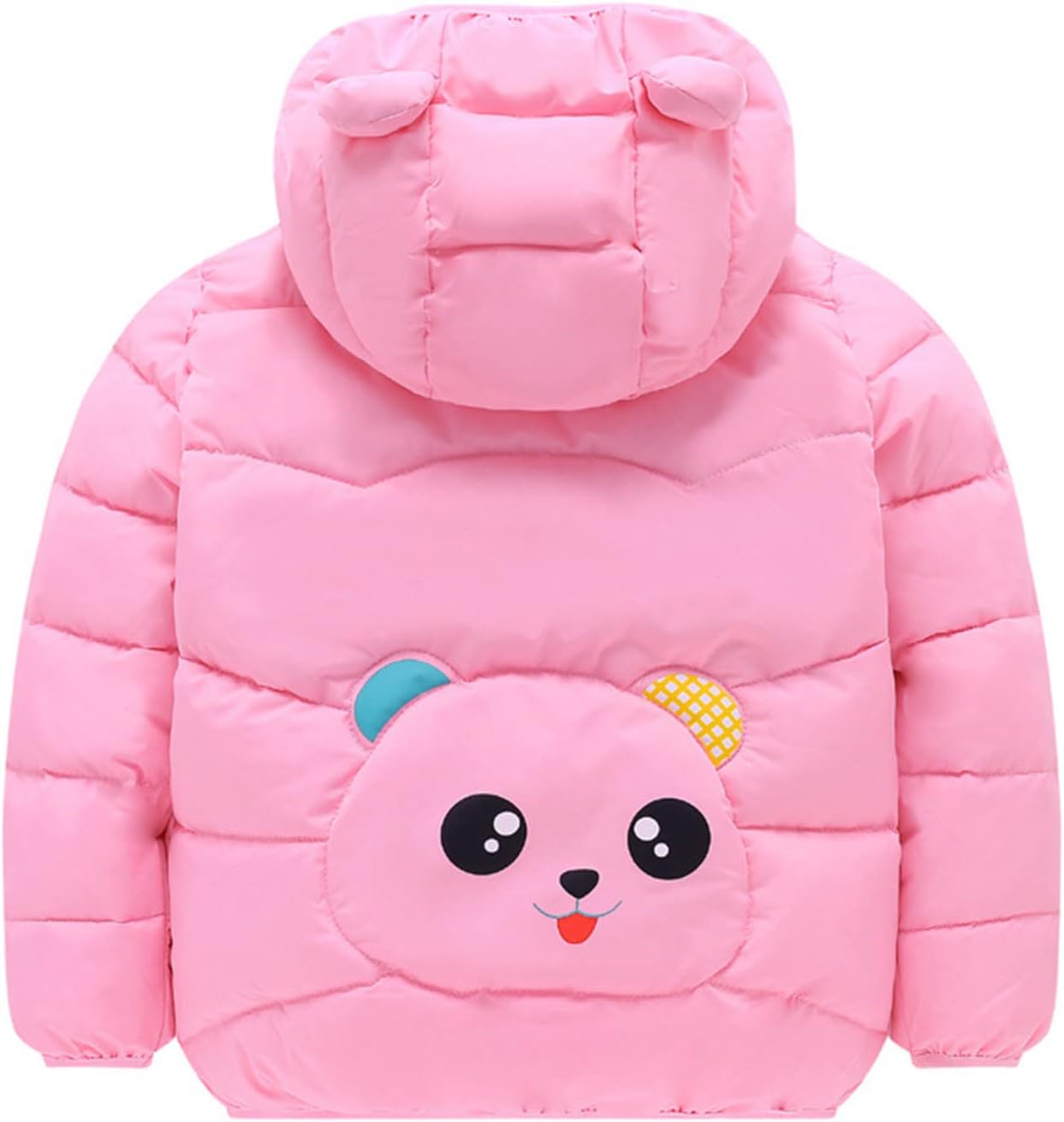 Winter Coats for Toddler Kids Baby Boys Girls Cute Zipper Hooded Jacket Outerwear with Hoods (Pink, 3-4 Years)