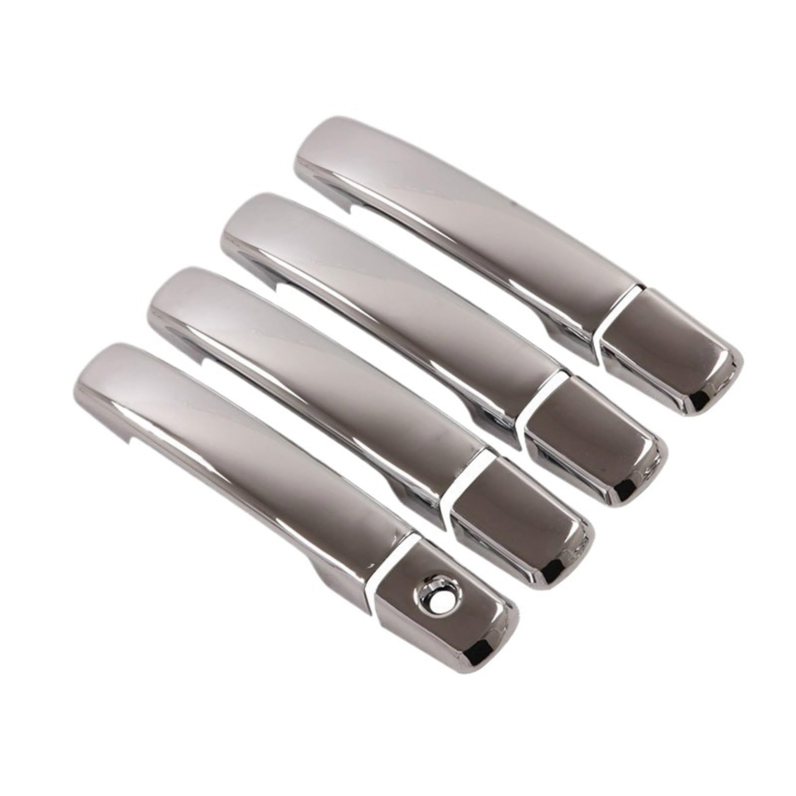 Trxjjvm for Nissan for Qashqai J10 2007-2013 Car Door Handle Cover Stickers Styling Accessories car Exterior Door Handle(Silver 0 Button)