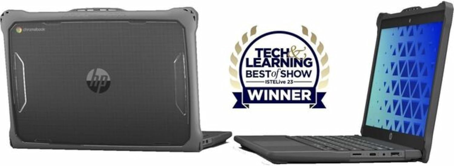 MAXCases Extreme Shell-F2 Slide Case for HP Fortis Chromebook G11 14" (Gray/Clear)