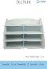Evene File Editor Table Top Organizer Model 3 with Wooden Briefcase Shelf, White