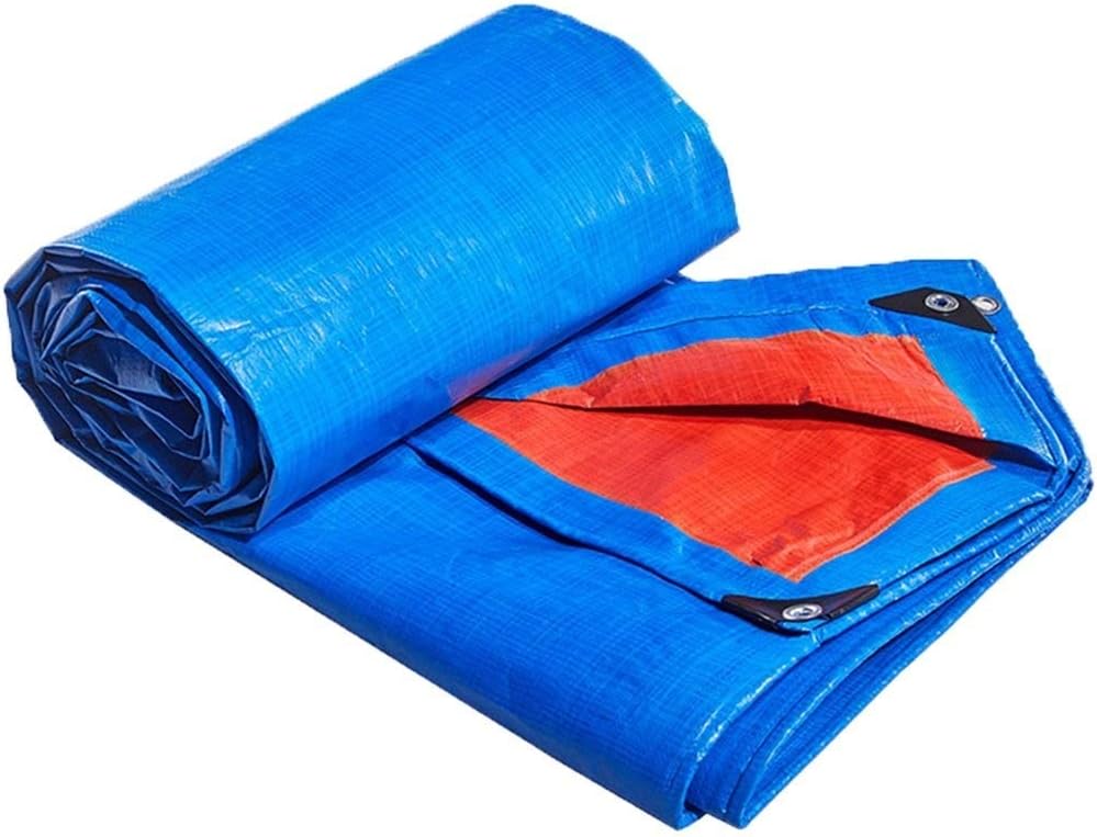 YANQ Blue Waterproof Lightweight Tarpaulin, Roof Tarp Cover Garden Rain Cover, Ground Sheet Cloth, Camping Tarp For Tent Windproof Moistureproof (color : Blue, Size : 600 * 1000cm)