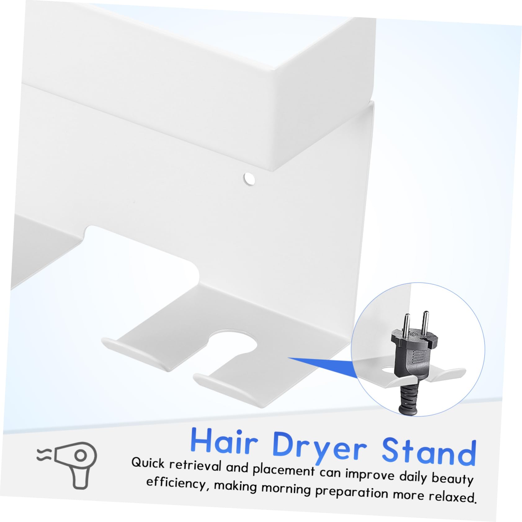 ERINGOGO soporte para secador de pelo estante para hierro para el cabello soporte para plancha de pelo organizador de almacenamiento de secador de pelo material de aluminio