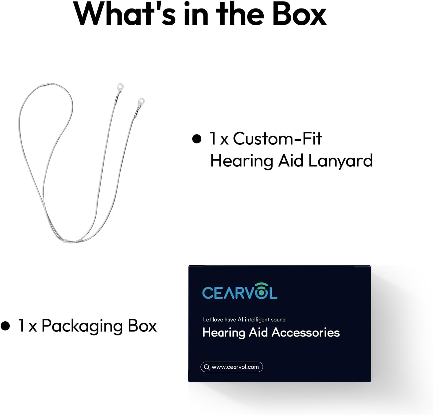 Custom-Fit Anti-Lost Lanyard Diamond X1 Hearing Aids, Secure Neck Strap with Silicone Loops, Hearing Aid Holder & Retainer for Adults & Seniors - Prevents Loss