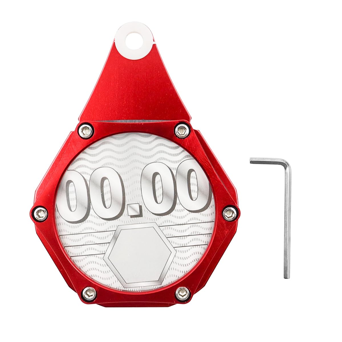 Soporte de Disco de impuestos Aleación de Aluminio Soporte de Disco de impuestos de Motocicleta Soporte de Permiso de Motocicleta -Rojo