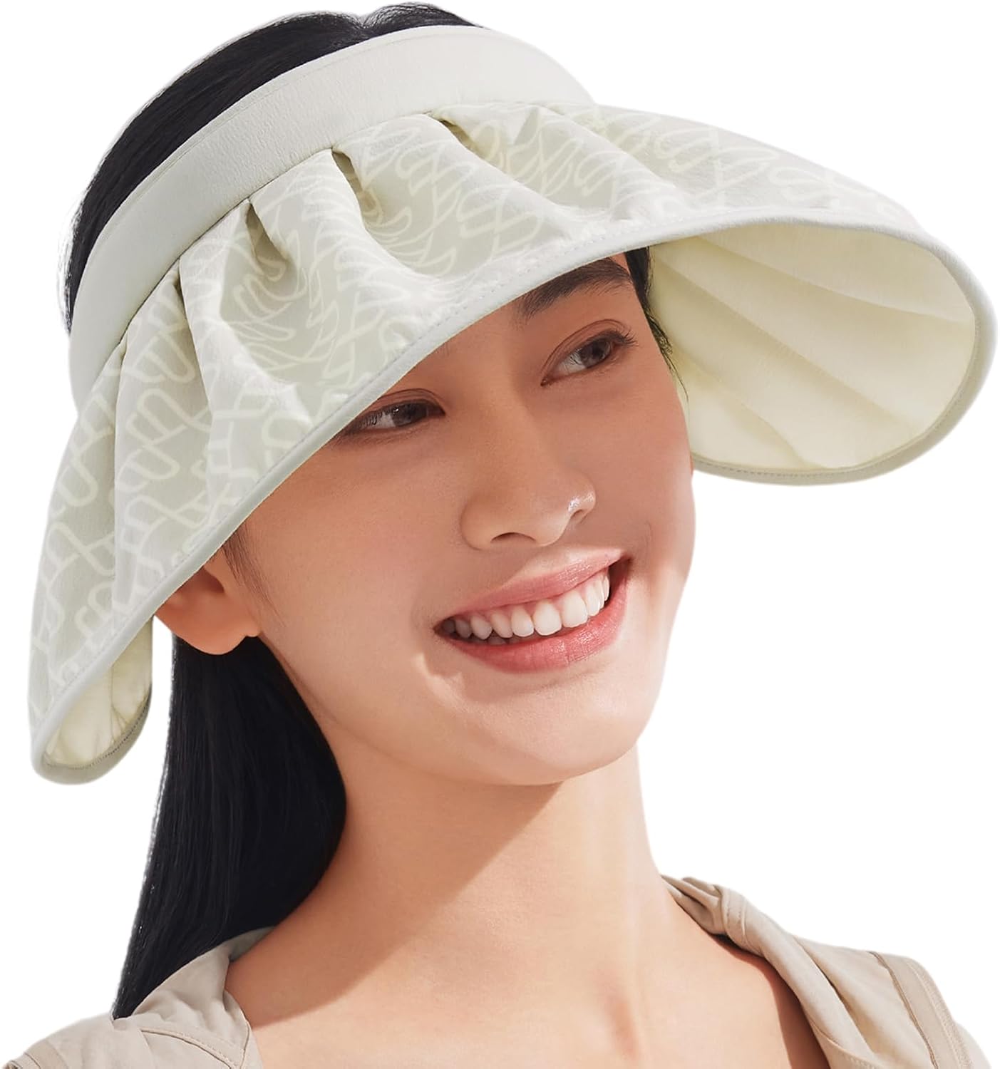 BENEUNDER Visor Hats for Women UPF50+ UV Protection, Adjustable Foldable Wide Brim Sun Hats, Lightweight for Summer Travel