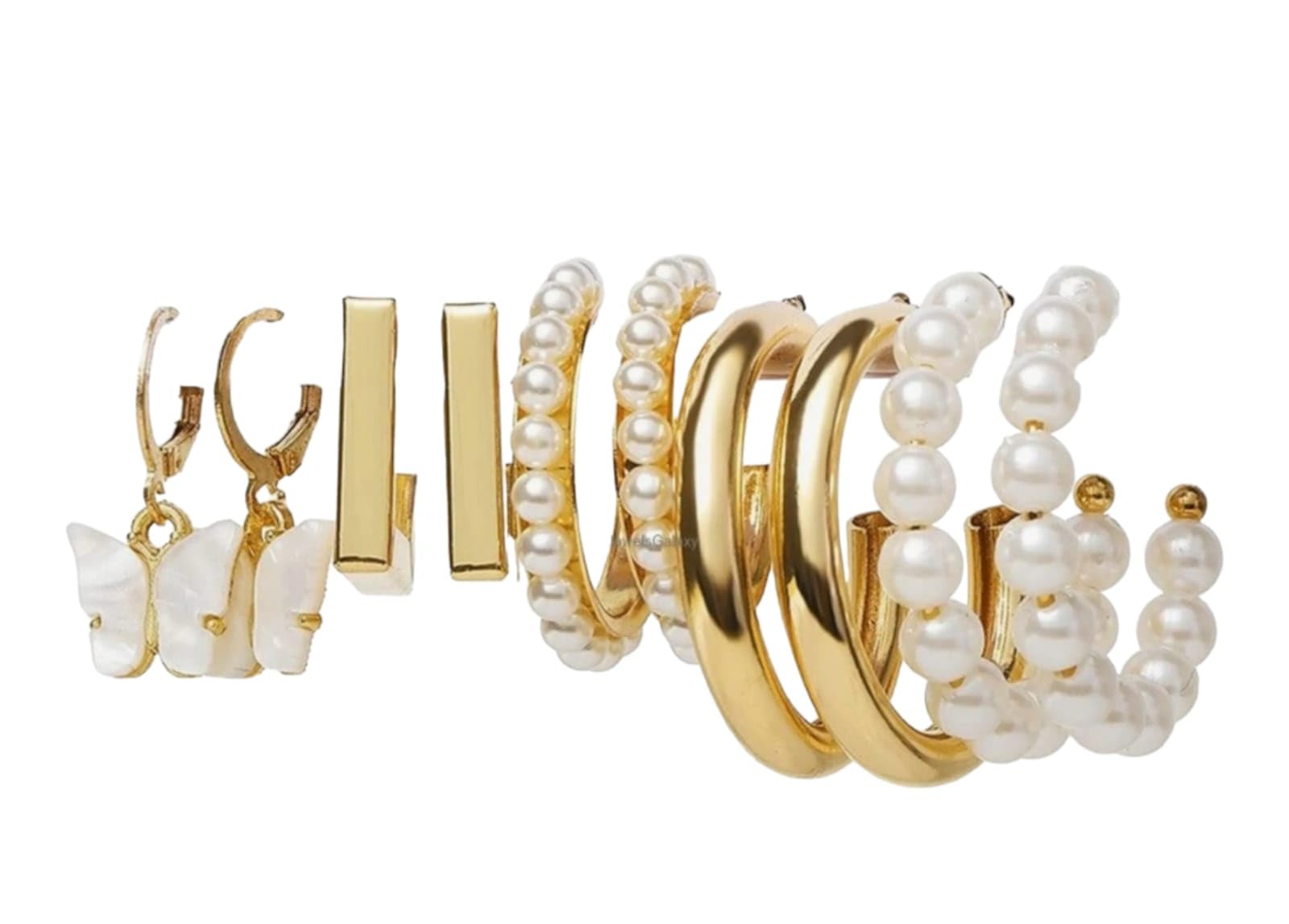 See full amazon price history chart for Golden Geometrical Square Pearl Hoop Korean Earrings Pearl Butterfly Golden Geometric Hoop Earring Set of 5 Earrings & Studs Golden Geometrical Square Pearl Hoop Korean Earrings Pearl Butterfly Golden Geometric Hoop Earring Set of 5 Earrings & Studs (B0CJC1TNXB) Amazon Price History, Amazon Price Tracker