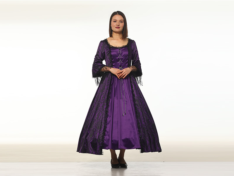 CAMDOM Victoriaanse jurken voor dames, vintage hofgemaskerde jurk, middeleeuwse gotische swingende avondjurk met petticoat, Rood, XX-Large Plus