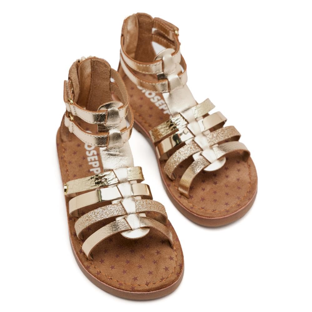 GIOSEPPO Girl's Withee Flat Sandal, Platinum, 14 UK