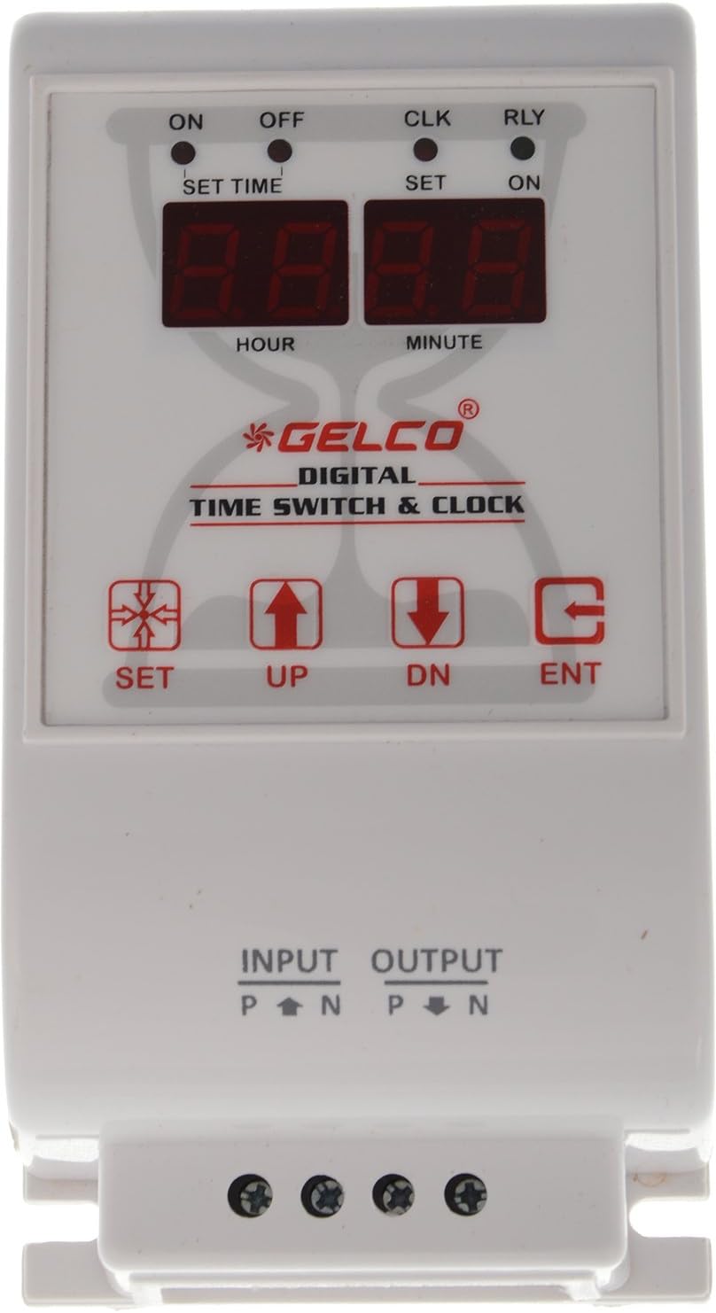 Gelco DTS502 Plastic Digital Time Switch and Clock (White