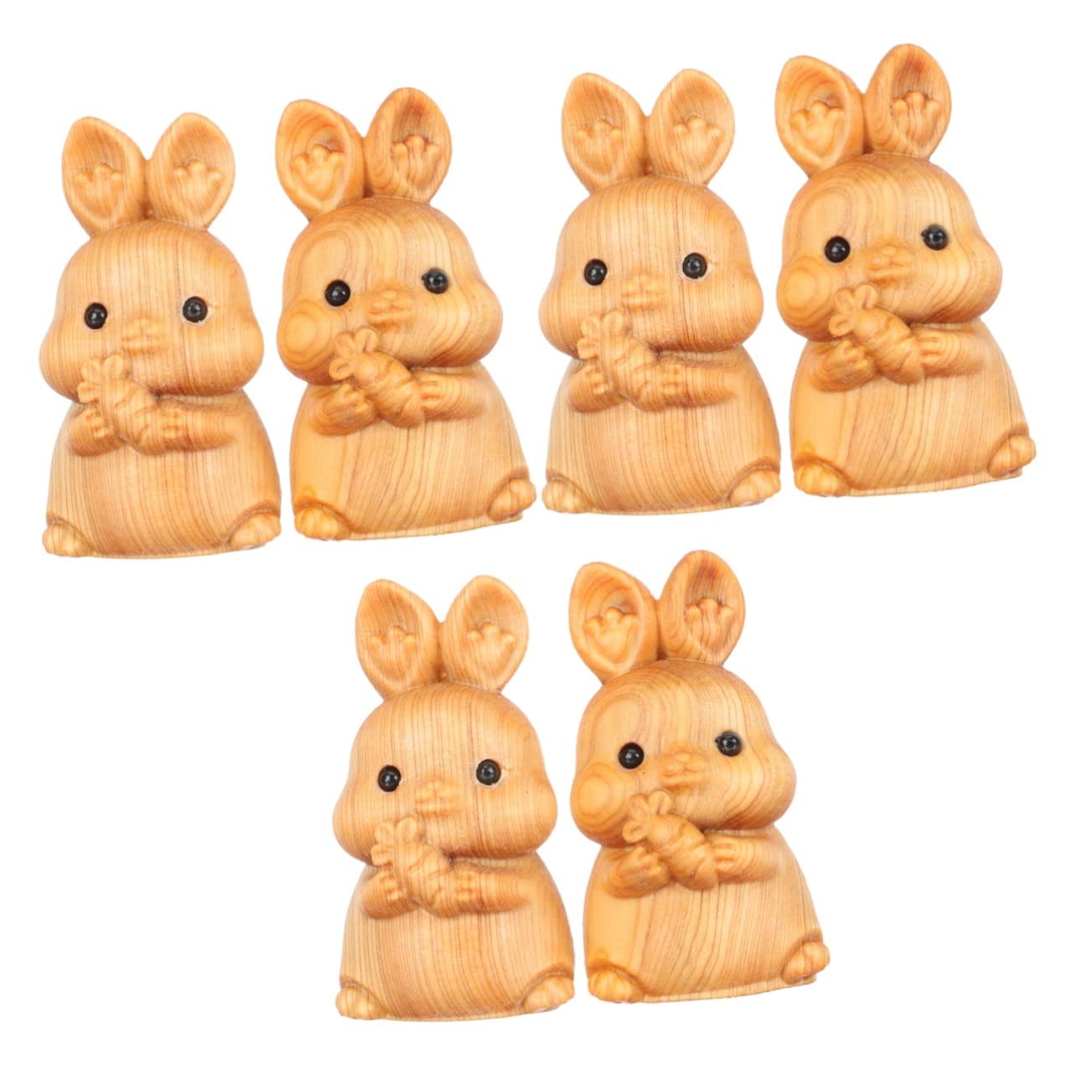 PRETYZOOM 3 Sätze Kaninchen Aus Holz Hasen Osterhasen Geschenkidee Ostern Ostegeschenke 0stergeschenke Hängematte Figuren Hasenfigur Osterhase Aus Holz Hölzern 2 Stück * 3