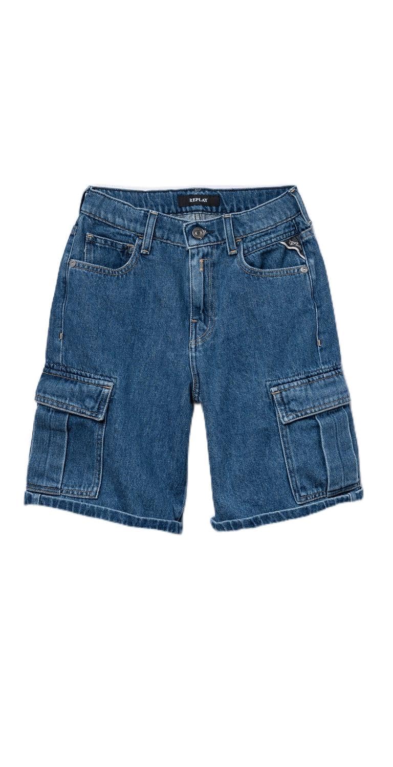 Replay Sb9529 - Pantalones Cortos de Jean Niños